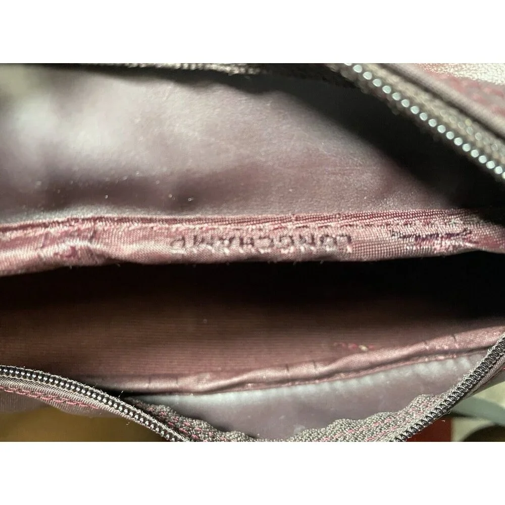 LONGCHAMP Shoulder‎ Bag Pink Red Rainbow Stripe Leather Hobo